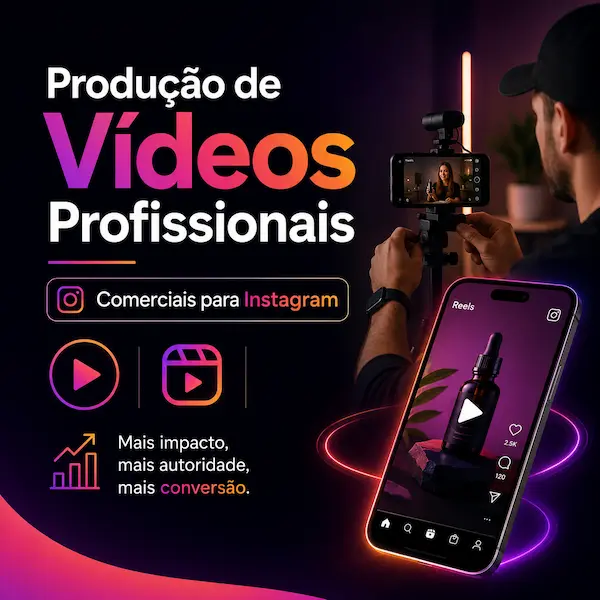 Produção de Vídeos Profissionais Comerciais Instagram