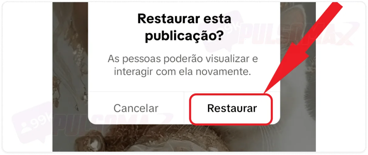 Confirmation of restoring story on TikTok