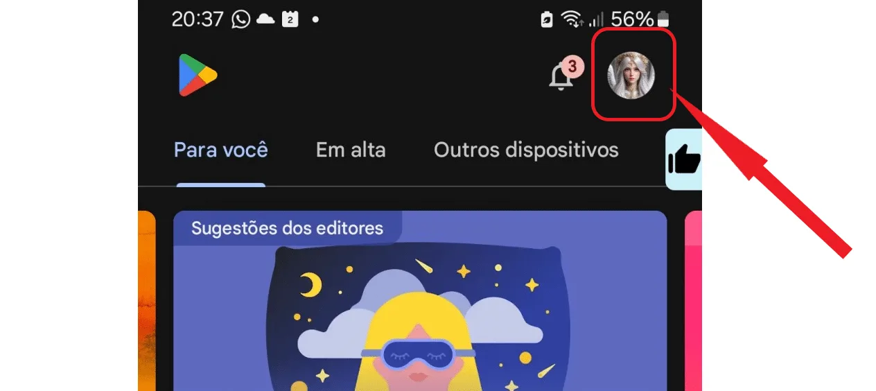 Play Store profile picture.