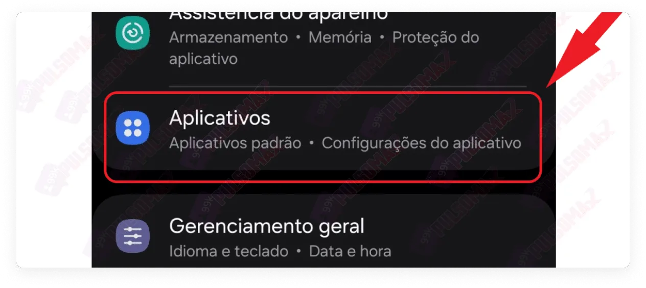 Apps in Android phone settings.