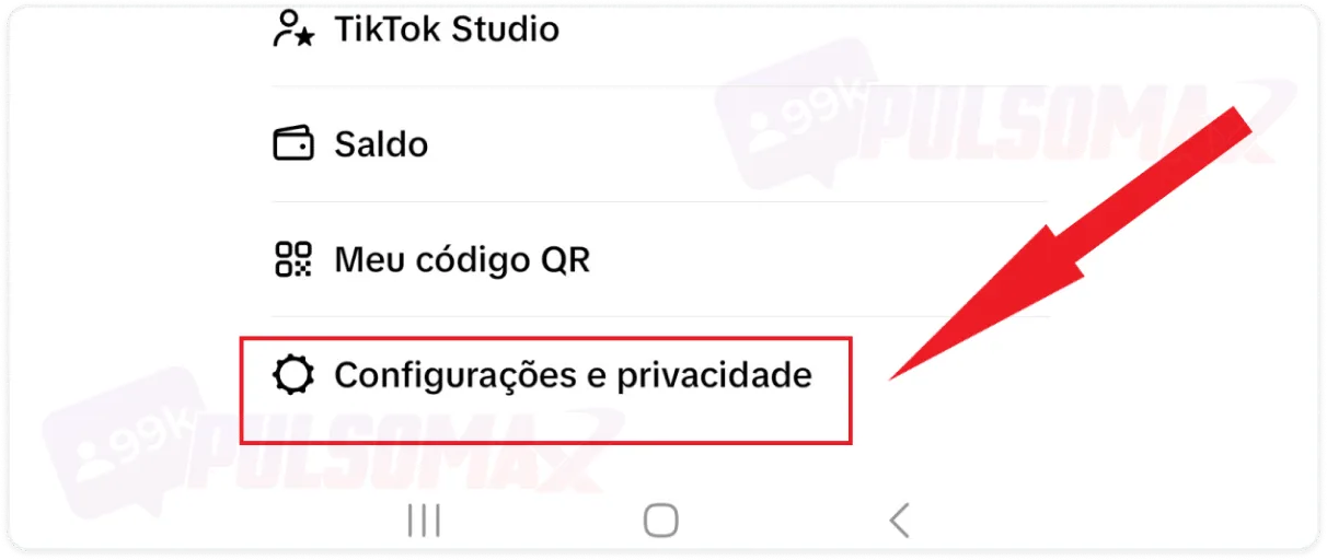 Configurações e privacidade TikTok