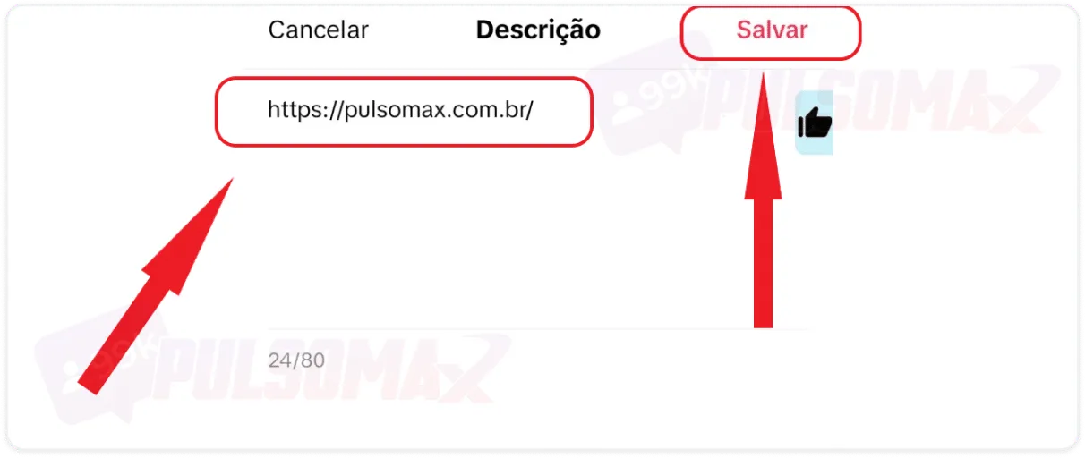 Colocando link na bio do TiKTok
