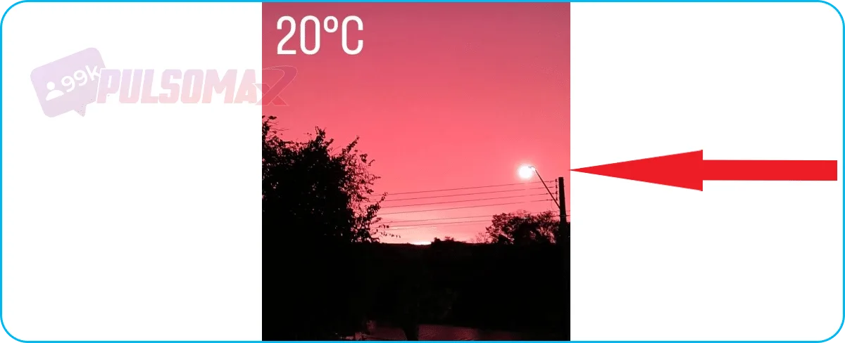 Story posted with the temperature on Instagram.