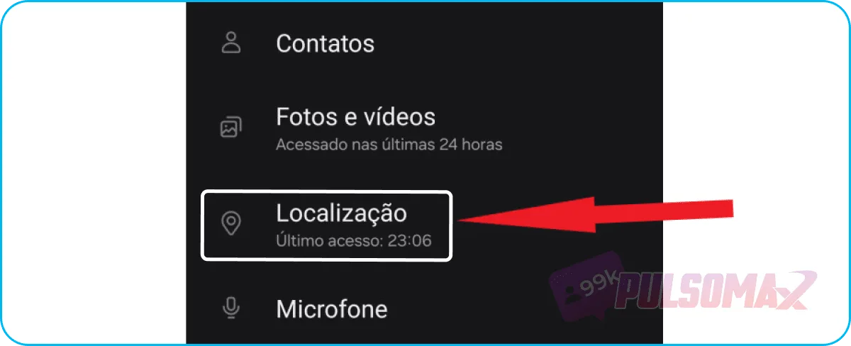Location settings on Instagram, phone settings.
