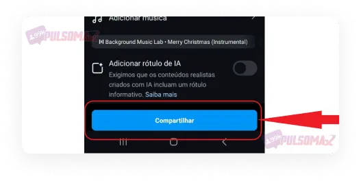 Share image button on Instagram.