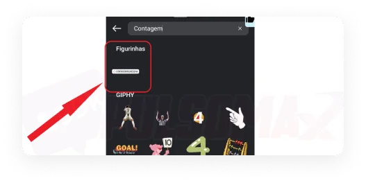 Locating the countdown sticker on Instagram.