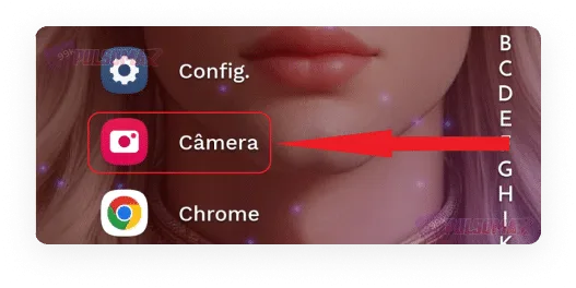 Camera button on an Android phone. How to set a timer on Instagram.