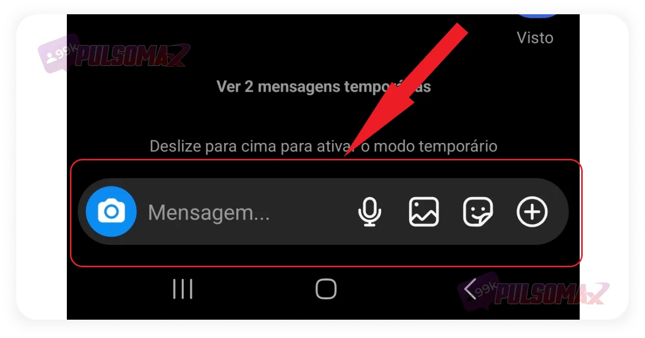 Normal Instagram Direct text box.