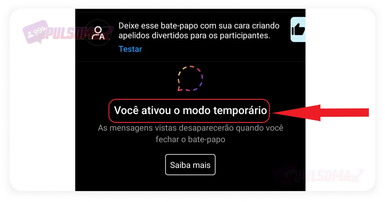 You have activated Instagram's temporary mode.