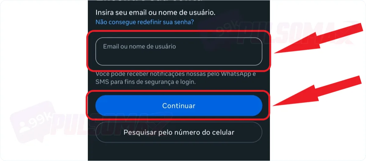 Enter your username, phone number, or email address to change your Instagram password.