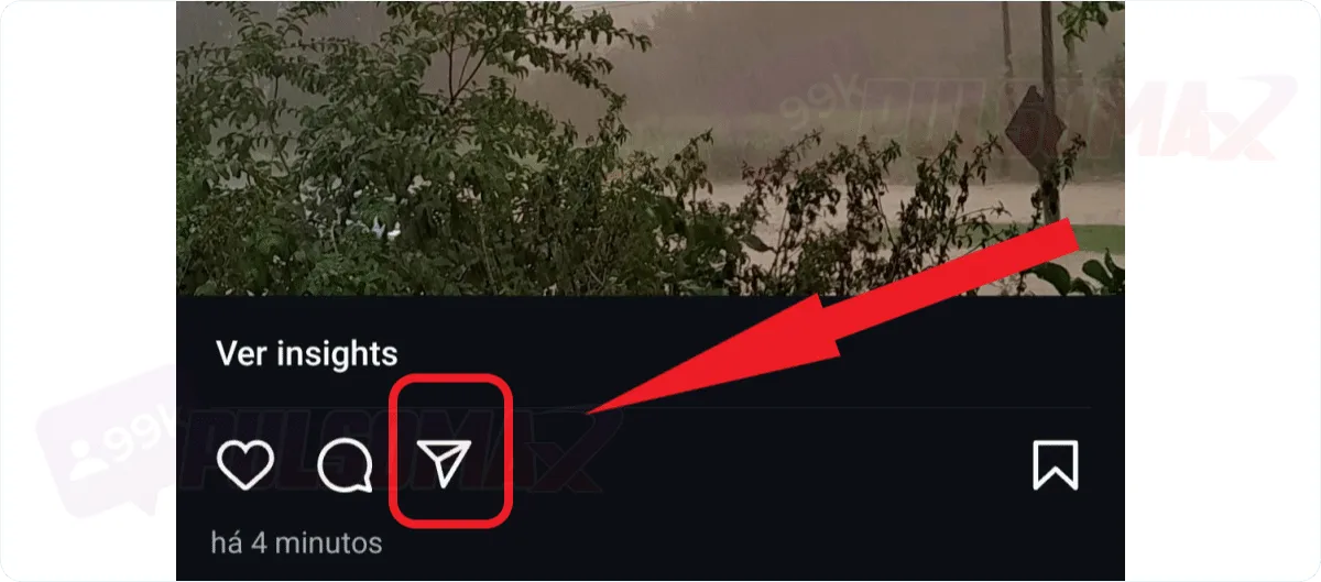 Button shaped like a seven in an Instagram post.