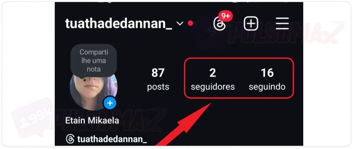 Following buttons and followers on Instagram.