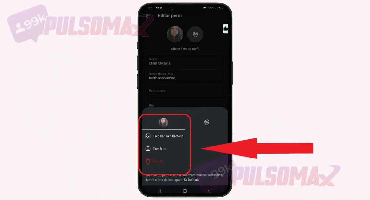 Instagram profile picture options
