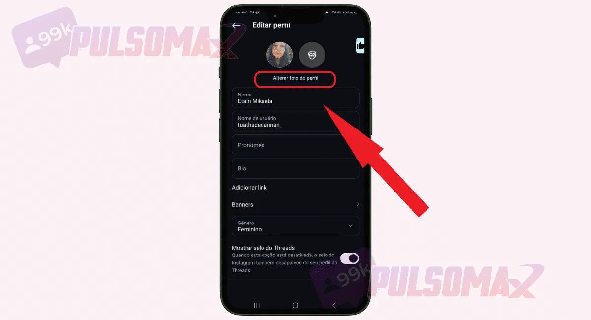 Change profile photo on Instagram