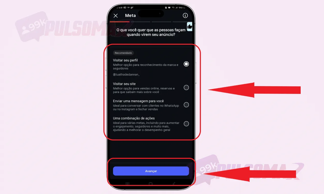 Boost your Instagram post - objective