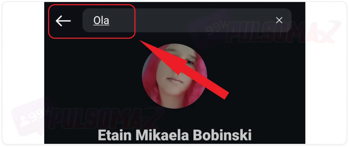 Searching for messages in profile