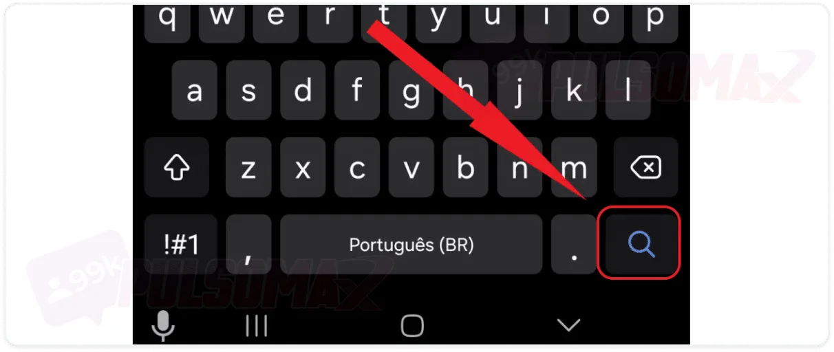 Send button on the keyboard