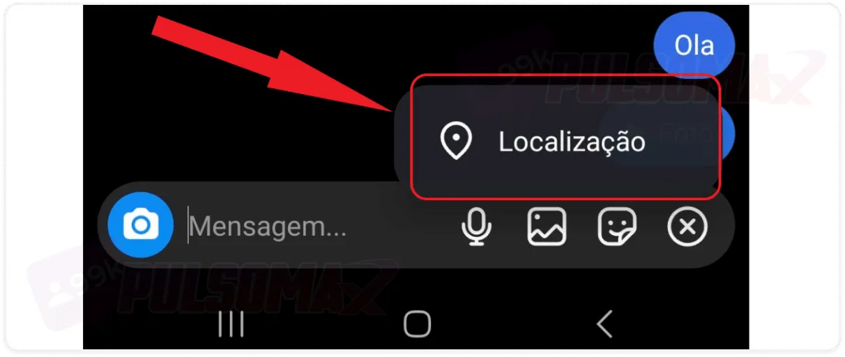 Location feature in Instagram DMs.