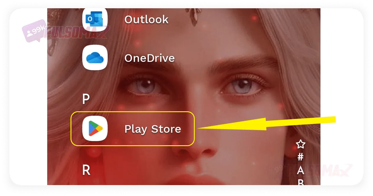Play Store button on an Android phone.