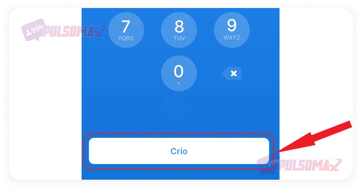 Create password button in AppLock.