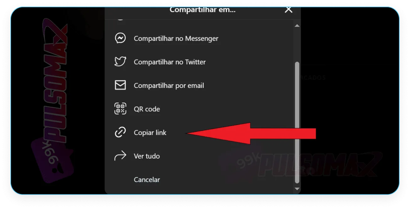 Screenshot showing where to click to copy the profile URL on Instagram Web.