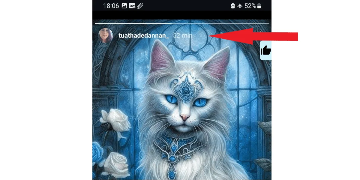 Screenshot showing a story preview with airplane mode enabled on how to view stories anonymously on Instagram.