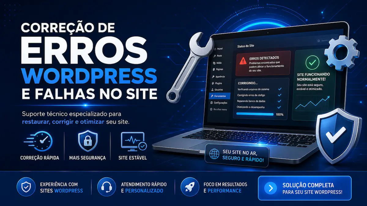 Correção de Erros WordPress e Falhas no Site
