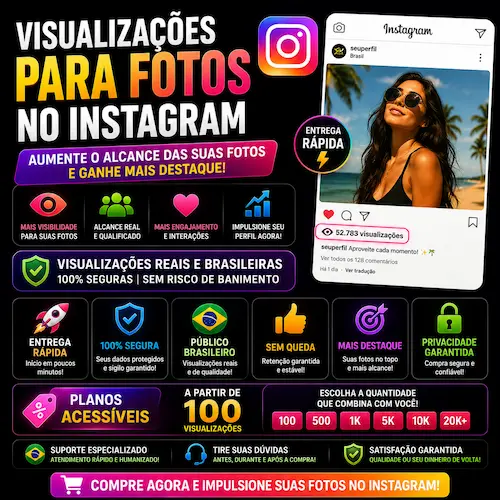 Comprar Visualizações para Fotos no Instagram