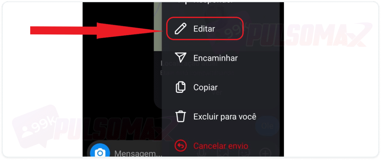 Editar mensagem no Instagram