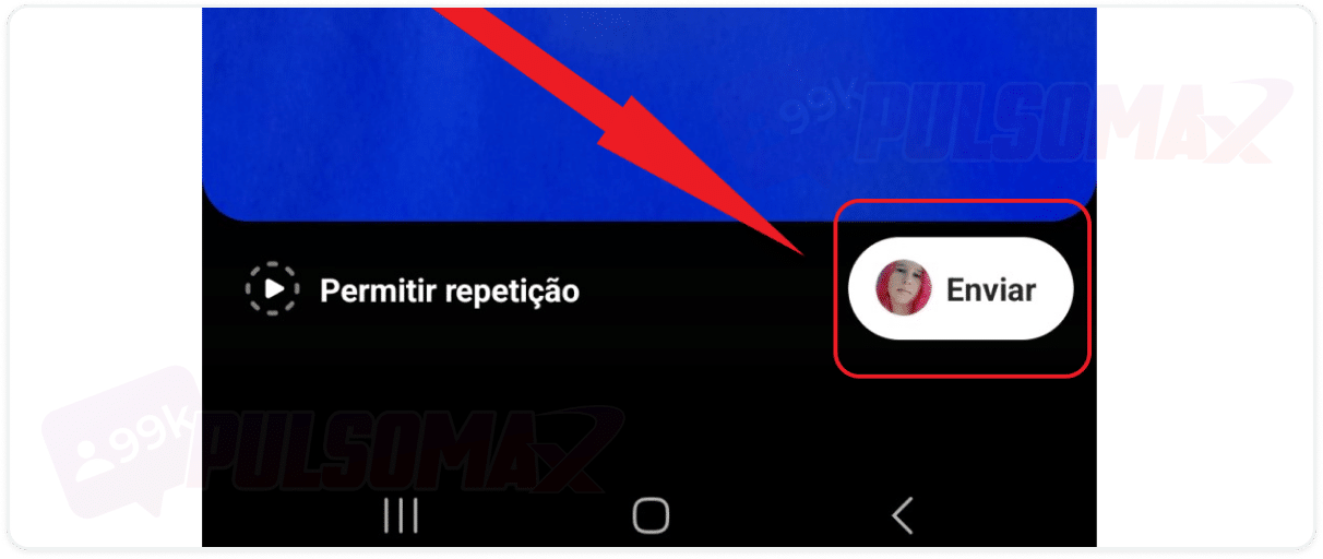 Enviar foto no DM do Instagram.