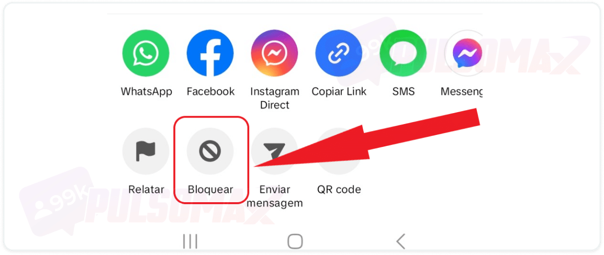 Opção bloquear no TikTok