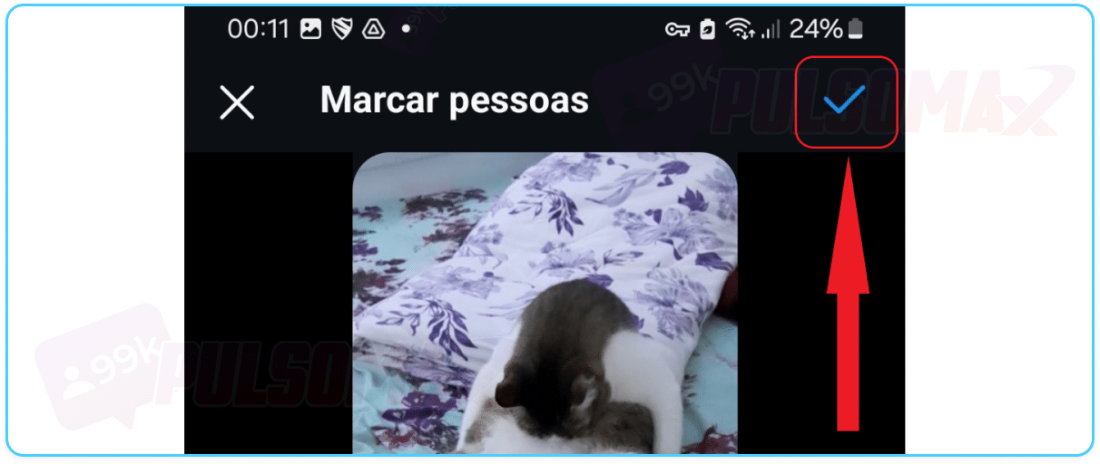 Salvando marcação nos reels.
