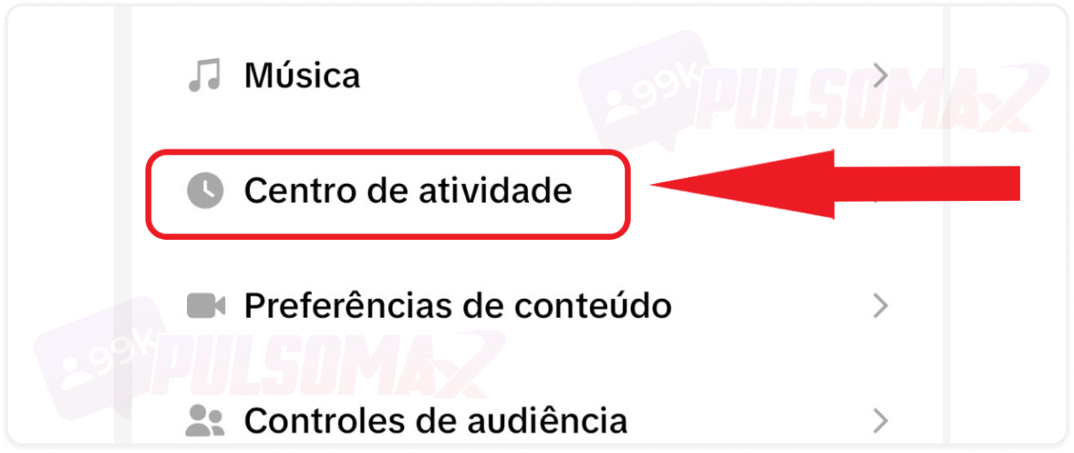 Centro de atividade no TikTok