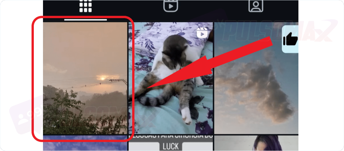 Escolhendo publicação para repostar no Instagram