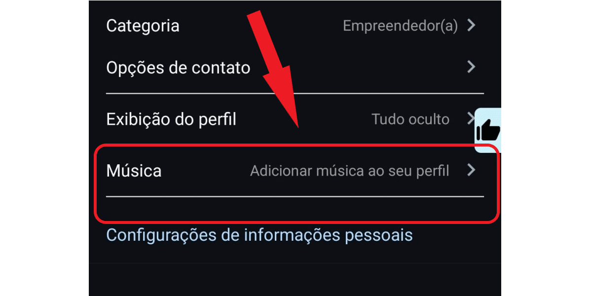 Adicionar música a bio do Instagram