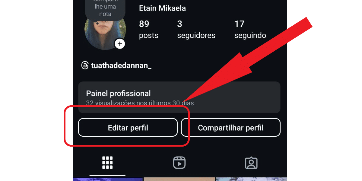 Editar seu perfil no Instagram