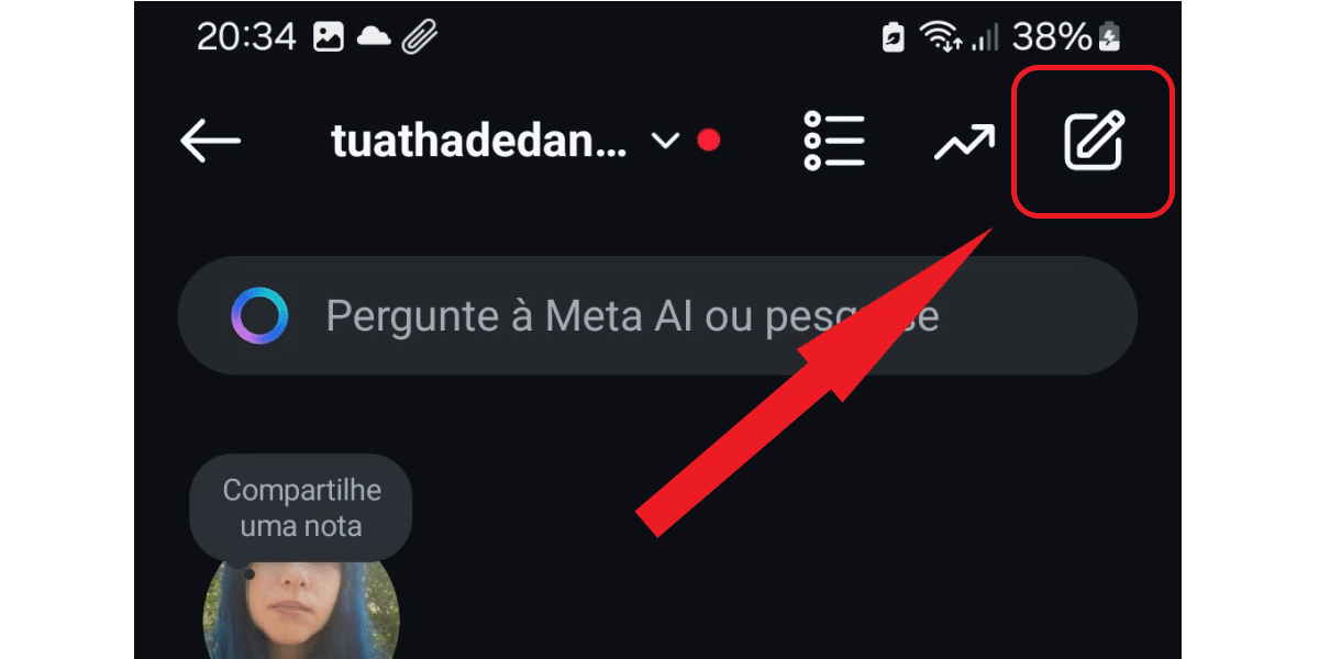 Escrever mensagens DM Instagram (como criar um grupo no Instagram(